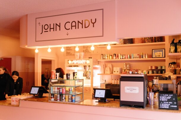 retro candy concession inside the plaza theatre in Kensington