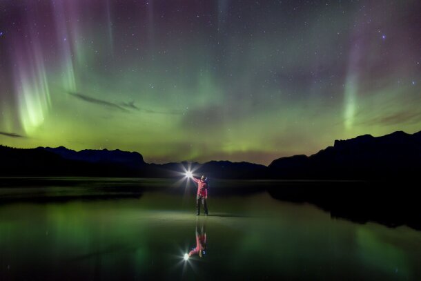 Northern lights as seen in Banff