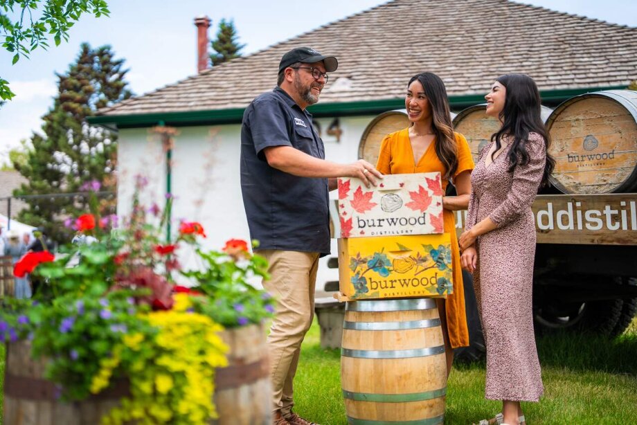 Welcoming folks to burwood distillery
