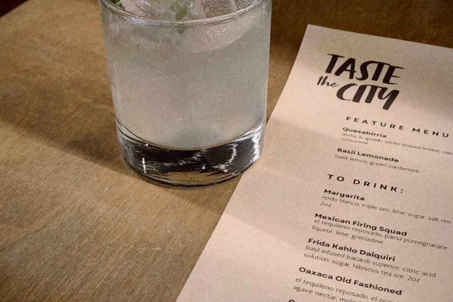 Taste the City custom menu