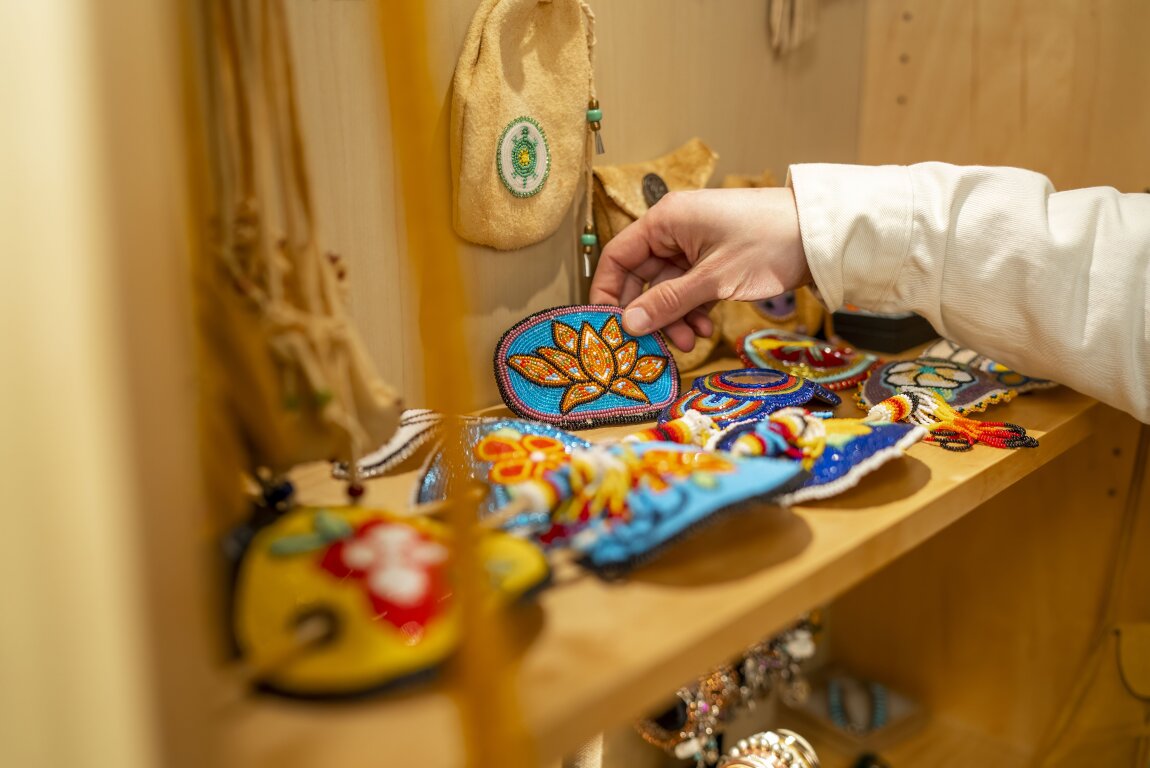 Beaded indigenous artwork by Moonstone Creative