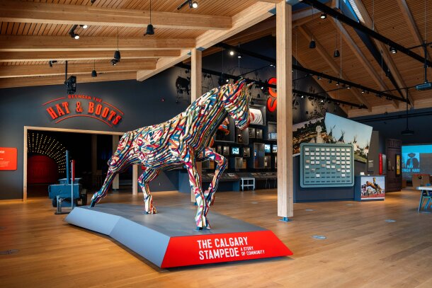 The Calgary Stampede Sam Centre displays.