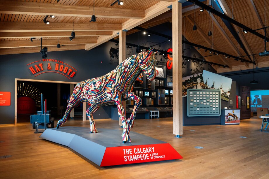 The Calgary Stampede Sam Centre displays.