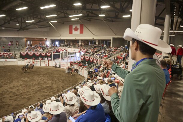 The organizing committee worked with the Calgary Stampede to host a rodeo for attendees