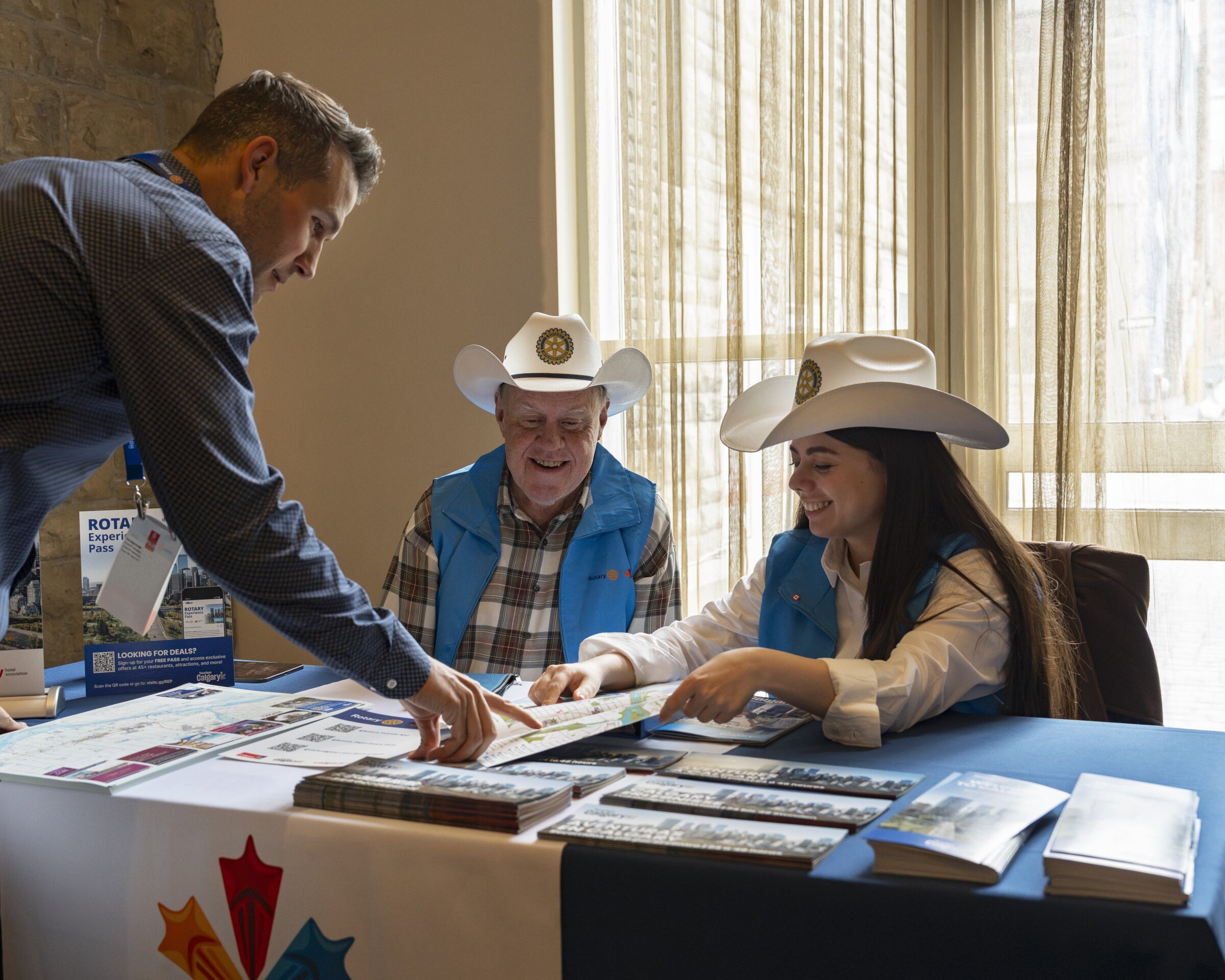 Volunteers were stationed at host hotels to provide local insight to attendees