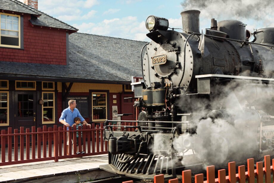 The steam train at Heritage Park.