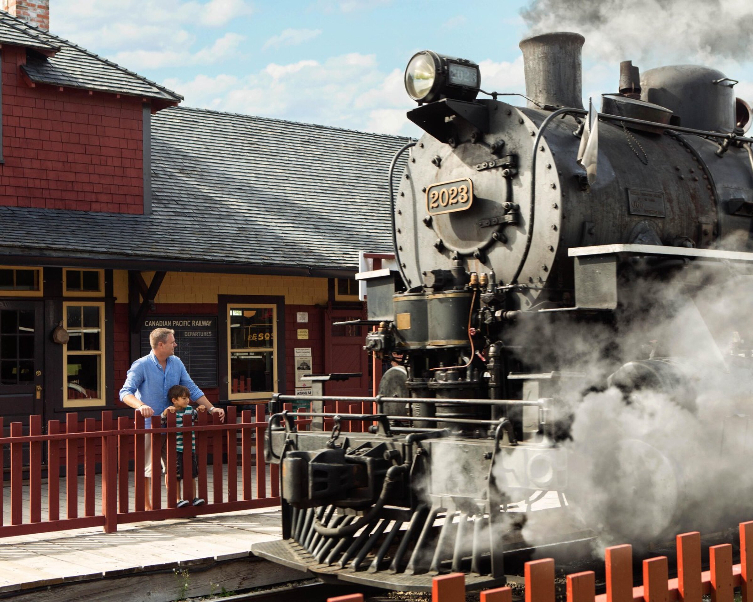 The steam train at Heritage Park.