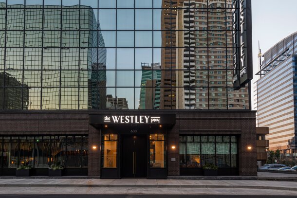 Front view of The Westley Hotel exterior