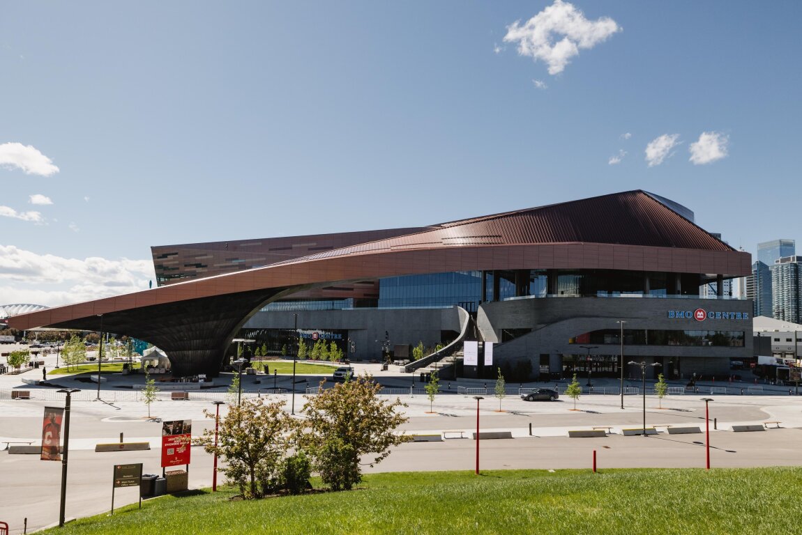 Exterior shot of the BMO Centre during the day